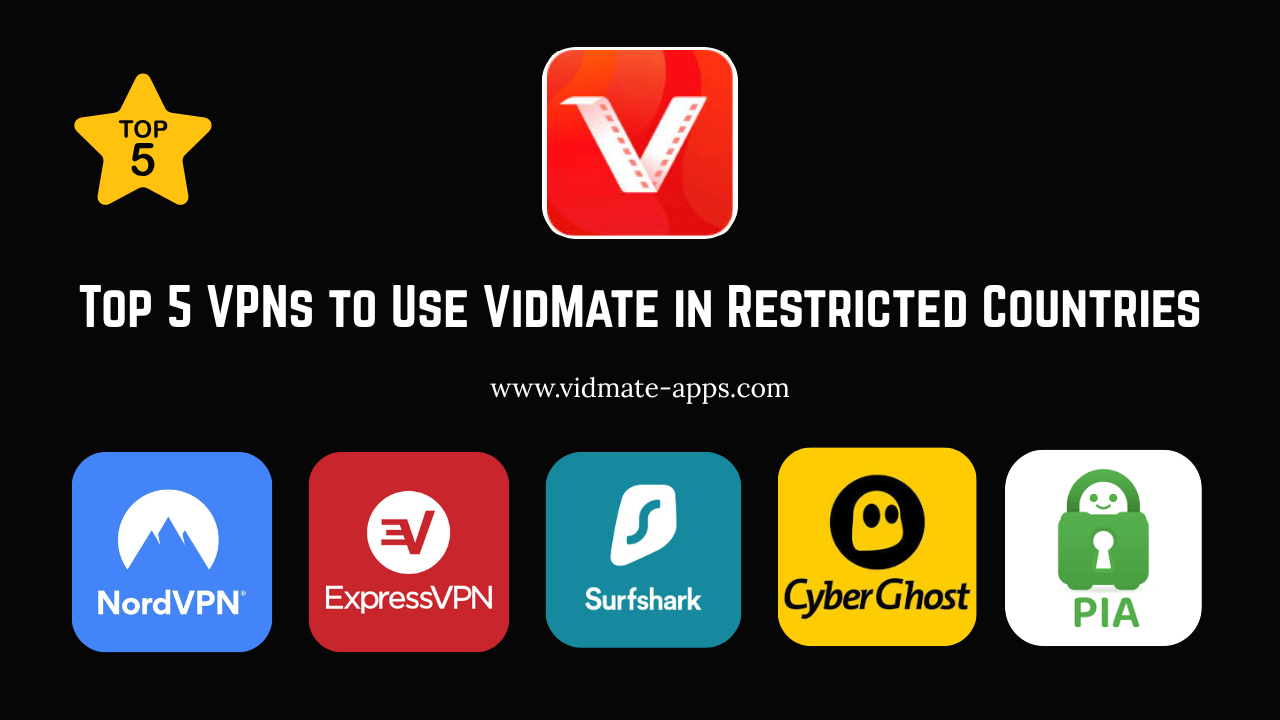 Top 5 VPNs for VidMate to Use in Restricted Countries